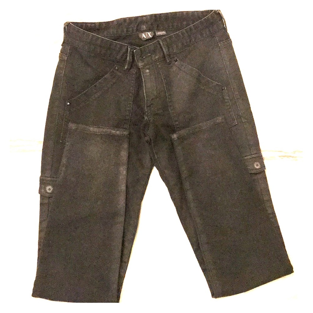 Armani Exchange black jeans with side pockets